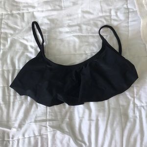 black bikini top flowy with adjustable straps NEW